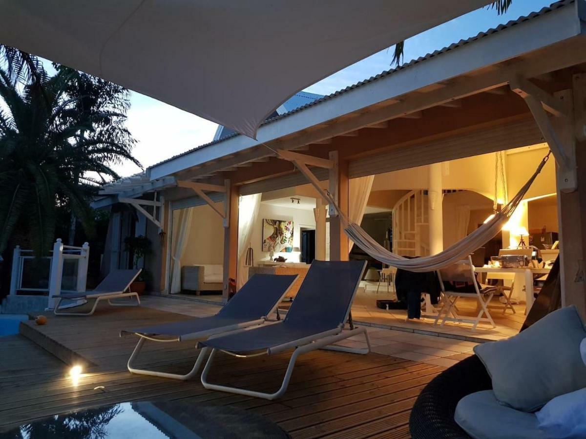 Villa Iguanou Et Piscine En Bord De Mer Proche Plages Marina Et Golf Saint-Francois  Exterior photo