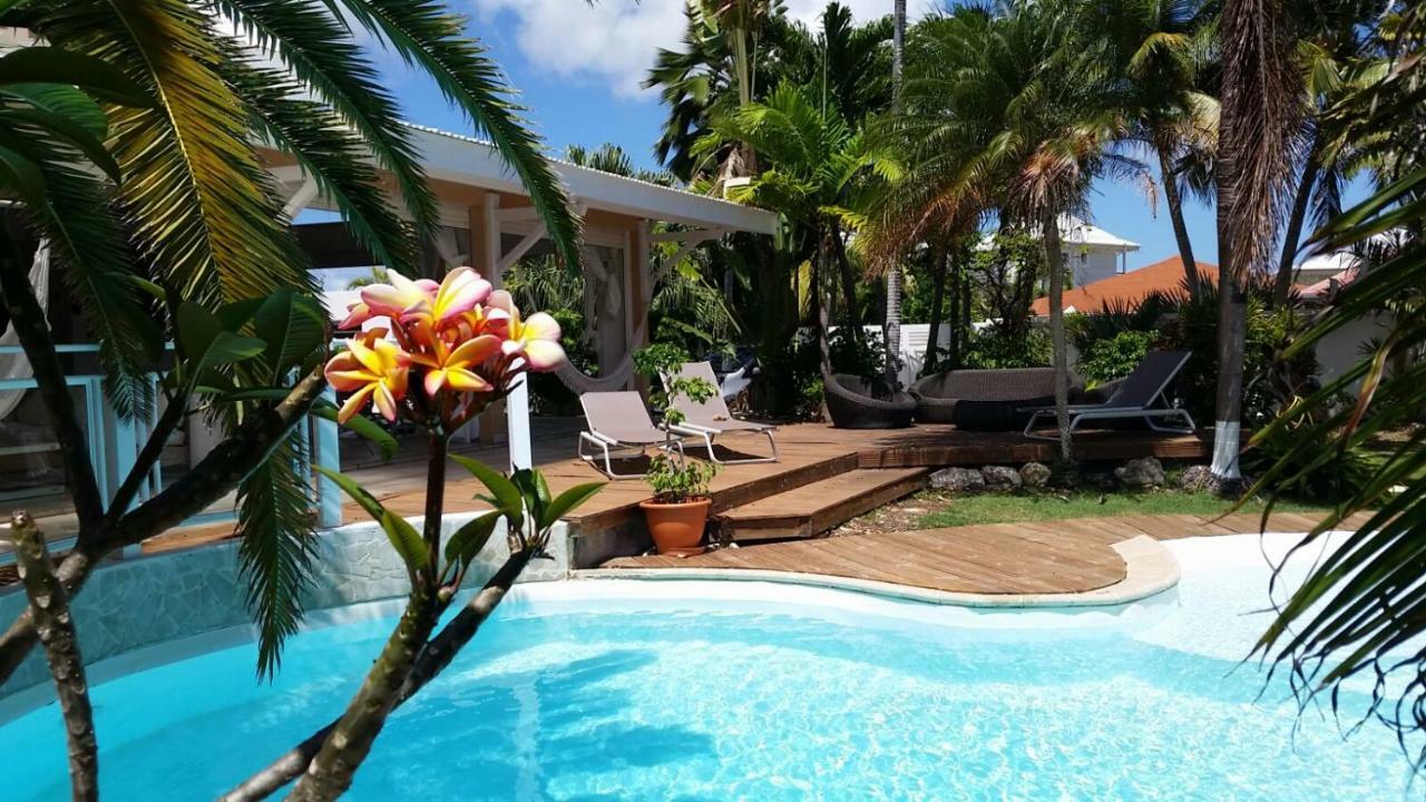 Villa Iguanou Et Piscine En Bord De Mer Proche Plages Marina Et Golf Saint-Francois  Exterior photo